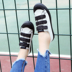 Đường phố bắn Hồng Kông giày vải nữ hoang dã Hàn Quốc phiên bản của Velcro Harajuku phẳng sinh viên giày nữ trọng lượng nhẹ thấp để giúp giày thường Plimsolls