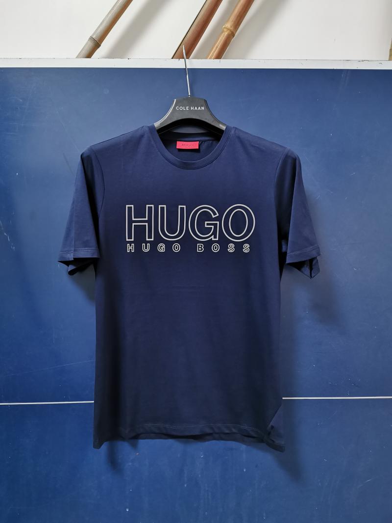 Navy BlueSummer style man Low crew neck Short sleeve T-shirt Special Offer 64 No return + +