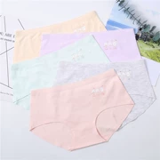 Quần lót nữ cotton không có dấu vết ở thắt lưng cotton quần tam giác cotton đầy đủ quần cô gái màu rắn