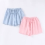 Bên trong duy nhất Nhật Bản pajama quần nữ mùa hè bông đôi gạc quần short mỏng phần tươi sọc nhà quần ba quần quần dài nữ