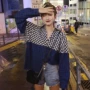 Mùa thu mới của Hàn Quốc retro hit kẻ sọc màu áo sơ mi dài tay lỏng hoang dã giản dị áo sơ mi mỏng sinh viên áo sơ mi form rộng tay lỡ