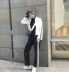 Mùa xuân mới Hàn Quốc phiên bản của chiếc nhẫn dây kéo áo khoác đồng phục bóng chày áo khoác ngắn nữ sinh viên lỏng hoang dã áo khoác ngắn triều áo khoác bomber nữ Áo khoác ngắn