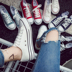 Dày có đế giày vải nữ sinh viên tie 2017 mùa hè Hàn Quốc phiên bản tăng giày nhỏ màu trắng muffin Harajuku đường phố hoang dã giày vải Plimsolls