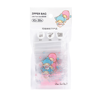 Gemini-30 Pack (5Cm * 9Cm)Yijie Hello Kitty Sealed bag Cartoon Food bag thickening Self sealing bag Preservation Bag Dense bag lovely Seal pocket