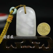 Thanh Hải đá lychee đông lạnh ngọc bích hình dạng tem đá vàng khắc tên con dấu miễn phí khắc đá gốc