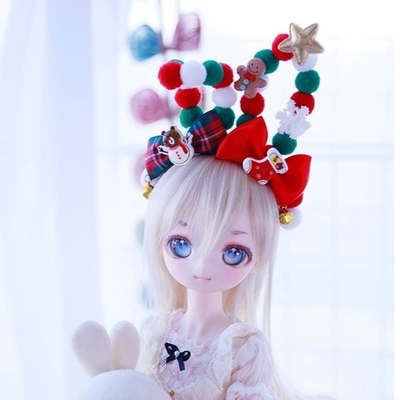 taobao agent BJD Christmas Star 3 -point Hair Garbage Two -dimensional headdress accessory three -point bear girl size hair accessories