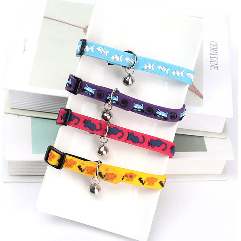 Factory direct sales of silicone pet dog collars, personalized necklaces, cat chains, suitable for both cats and dogs, in stock