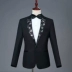Tuxedo nam Slim Dress Suit Phù hợp với Người dẫn chương trình Nam Điệp khúc Phù hợp với Trang phục biểu diễn sân khấu Magic Tuxedo Áo vest cotton