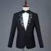 áo thun nam có cổ Tuxedo nam Slim Dress Suit Phù hợp với Người dẫn chương trình Nam Điệp khúc Phù hợp với Trang phục biểu diễn sân khấu Magic Tuxedo thời trang nam 2021 Áo vest cotton