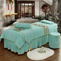 Beauty massage giường thẩm mỹ viện dành riêng gia đình châu Âu bốn bông denim bedspread biểu tượng vẻ đẹp tùy chỉnh - Trang bị tấm ga trải giường gội đầu