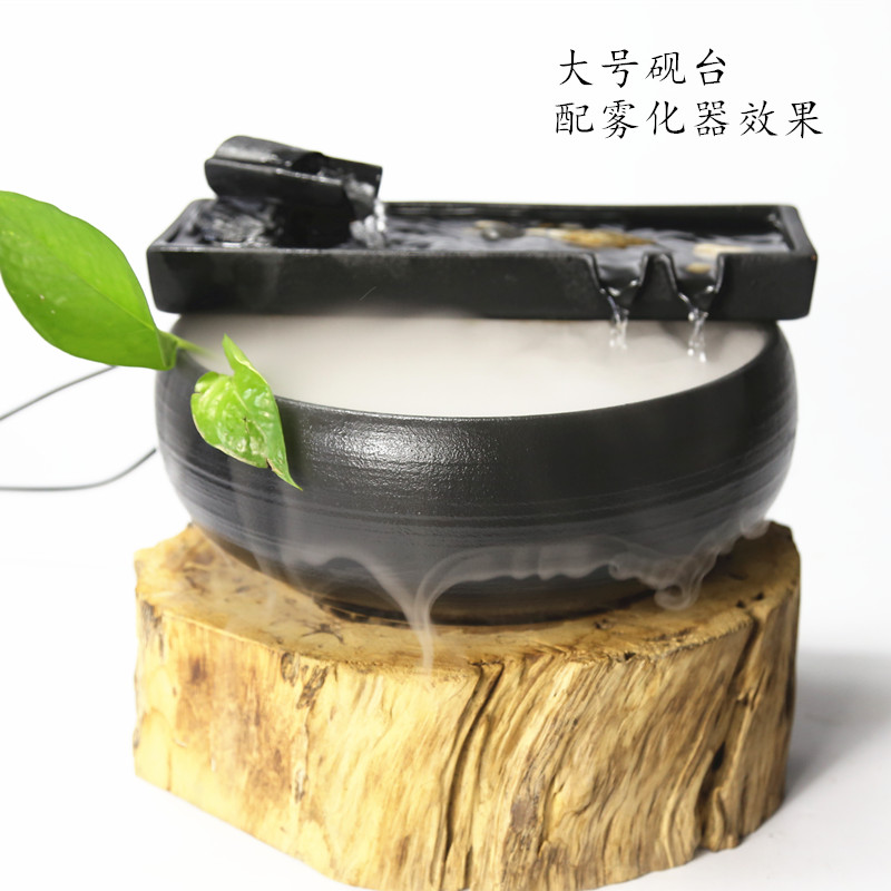 办公室风水轮招财陶瓷流水摆件，送客户礼物什么好