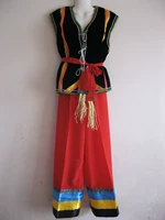 Quần áo dân tộc thiểu số Vân Nam Yi, quần đỏ, quần áo Yi không tay, trang phục múa Đại thời trang nữ