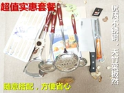 Dao cắt thớt nhà bếp dụng cụ kết hợp thớt tre tự nhiên thớt inox dao xẻng muỗng dụng cụ nhà bếp