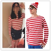 WALDO Waldo trẻ em người lớn trang phục cha mẹ và trẻ em Halloween Giáng sinh COSPLAY trang phục biểu diễn phim cho nam và nữ