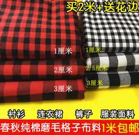 Mùa xuân đen và trắng đỏ và đen xay bông Mao Gezi áo váy quần vải vải vải bé quần áo - Vải vải tự làm vải dạ ép