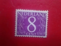 Голландская марка Недерланда Раннее цифровое 8 Новые билеты 1