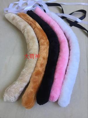 taobao agent COS accessories cat ears cute cat ear black. White. Dark meat. Beige plush cat tail