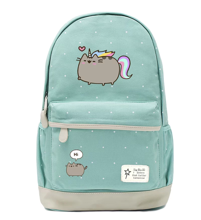 Рюкзак Pusheen для начальной и средней школы, милый принт кота, 30×15×13,75 см