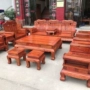 Sofa gỗ hồng mộc Burmese Trái cây gỗ hồng mộc Lớn Ben Ben tay vịn lớn phòng khách đồ nội thất gỗ gụ đồ nội thất gỗ gụ sofa - Bộ đồ nội thất bộ bàn ghế phòng khách