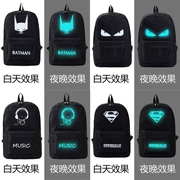 Nhà máy trực tiếp 2018 mới ba lô túi sinh viên túi vải dạ quang túi giải trí unisex