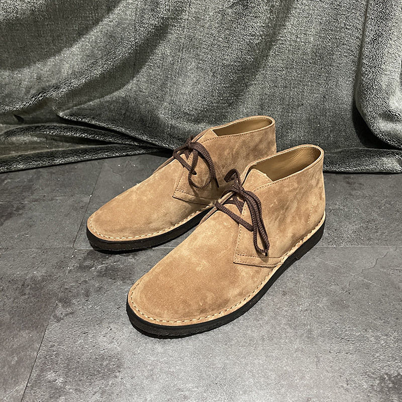 Italy Style Mens Retro Desert Ankle Boots Chukka Casual Lace  display picture 1