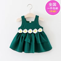 Nữ bé 0 mùa hè 1 con mùa hè ăn mặc 2 mùa hè ngắn tay áo 3 tuổi bé quần áo 4 cô gái công chúa dresses đồ cho bé gái