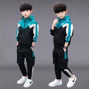 Quần áo bé trai mùa thu 2019 mới to boy boy đẹp trai phiên bản Hàn Quốc hai bộ thủy triều ngoại 12 tuổi - Phù hợp với trẻ em