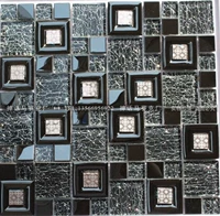 Черная нержавеющая сталь + черный белый ледяной цветок