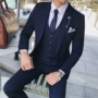 Bộ đồ vest nam Slim ba mảnh đơn áo khoác tây tây chuyên nghiệp ăn mặc giản dị phiên bản Hàn Quốc của bộ đồ nhỏ - Suit phù hợp quần tây nam