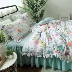 Đầm cotton mùa xuân và mùa thu nhỏ tươi bốn chiếc váy ngủ 1,5 1,8 m trải giường bằng vải bông - Bộ đồ giường bốn mảnh chăn ga Bộ đồ giường bốn mảnh