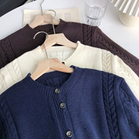 Бесплатная доставка!9927#Укладки элементов ~ Дизайн кнопки текстурной свитер кардиган 0,33 кг