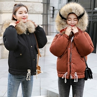 Chống mùa bông quần áo nữ phần ngắn Harajuku bông áo khoác 2018 mới Hàn Quốc phiên bản của lỏng bánh mì quần áo áo khoác mùa đông thủy triều áo phao nữ 2020