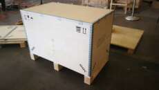 деревянная упаковка 普通木箱出口国内免熏蒸可拆卸钢带边卡扣折叠木箱包装航运输组装