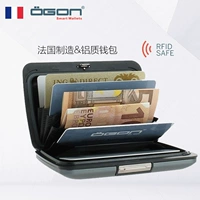 OGON Pháp Châu Âu thư mục nhôm ví người đàn ông thẻ gói thẻ không thấm nước chống-RFID nhập khẩu quà tặng doanh nghiệp ví kim loại các mẫu ví nam đẹp