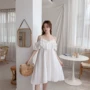 Váy nữ 2018 mùa hè mới của phụ nữ Hàn Quốc phiên bản của hoa ba chiều khâu váy váy khí màu rắn Một từ váy thủy triều các mẫu váy xòe cho người thấp