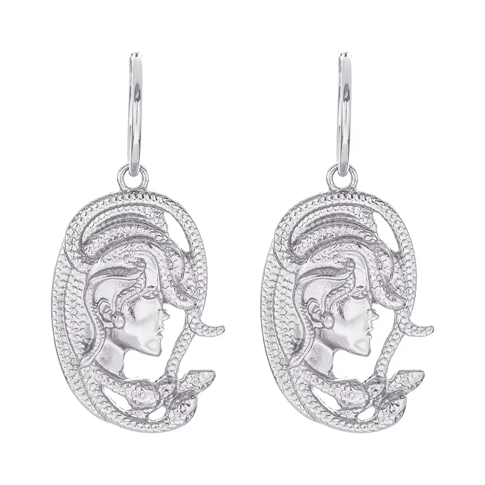 Snake Earring ladies个性夸张长版蛇纹蛇耳针耳环饰серьги