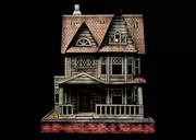 DIY tay lắp ráp ba chiều mô hình giấy Halloween diy cottage Biệt Thự ngôi nhà ma ám 3D mô hình giấy origami sản xuất