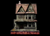 DIY tay lắp ráp ba chiều mô hình giấy Halloween diy cottage Biệt Thự ngôi nhà ma ám 3D mô hình giấy origami sản xuất 	mô hình bằng giấy 3d