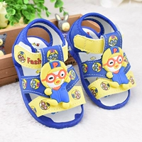 Летние сандалии для мальчиков для девочек, сумка для обуви, нескользящая детская обувь для раннего возраста, мягкая подошва, 0-1-2 лет