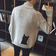Áo len cao cổ nam mùa đông dày phiên bản Hàn Quốc của xu hướng lỏng lẻo nam sinh viên cá tính áo len đôi