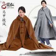 Yuanhong 2 lớp sang trọng dày cư sĩ quần áo nhà sư quần áo mùa đông thiền quần áo vest thiền áo thiền áo choàng nam