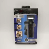 Мужская электрическая бритва заряжает многопользовательную многопользовательную бороду с тремя головами, вымойте кожу и приклейте лицо