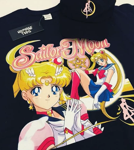 Spot Hamage Tees Sailor Moon Beauty Sailor Sailor Water Water Bingyue Окучите дань T Short -Slee