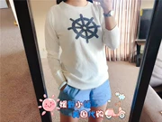 Yuan Ye shop Mỹ mua áo len cotton cổ tròn tay dài Nautica Nautica cho phụ nữ