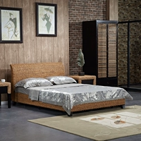 Отель квартира спальня с двуспальной кроватью сплошной деревянной лозы