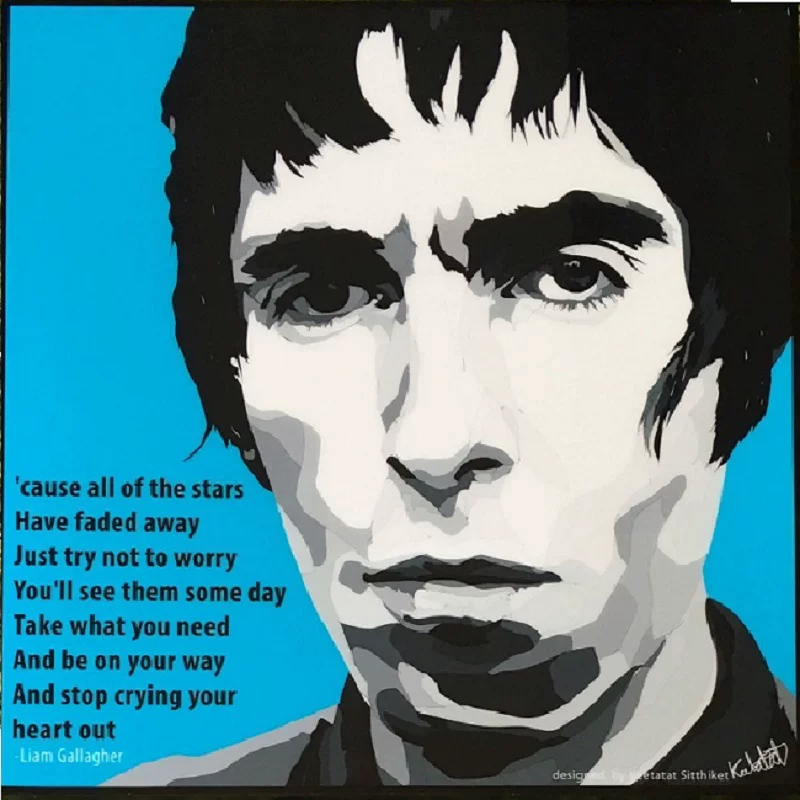 [Известное поп-арт полотно Liam Gallagher.]