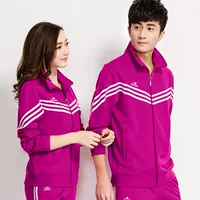 Mùa xuân và mùa thu 2019 trang phục thể thao trung niên nam và nữ hai mảnh Jiamusi thể dục nhịp điệu vuông mặc giản dị - Thể thao sau bộ adidas nam