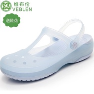 Dép Veblen đi biển đế mềm quai hậu nữ, Dép quai hậu Veblen bao đầu thoáng khí êm chân