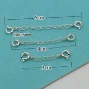 925 sterling bạc 925 bạc mạ chuỗi mở rộng chuỗi hai nút an toàn vòng đeo tay vòng tay chuỗi hạt chuỗi an toàn chuỗi - Vòng đeo tay Cuff