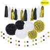 20 pieces of black gold streaming flower balls
